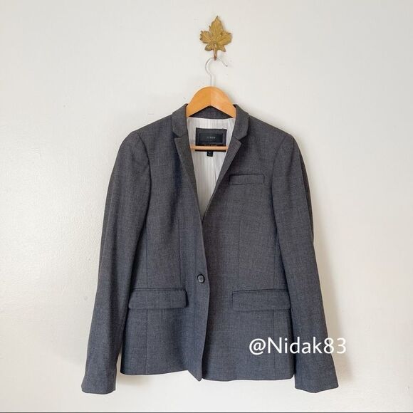 J. Crew Regent Blazer NWOT Dark Gray size 2 - Picture 1 of 10